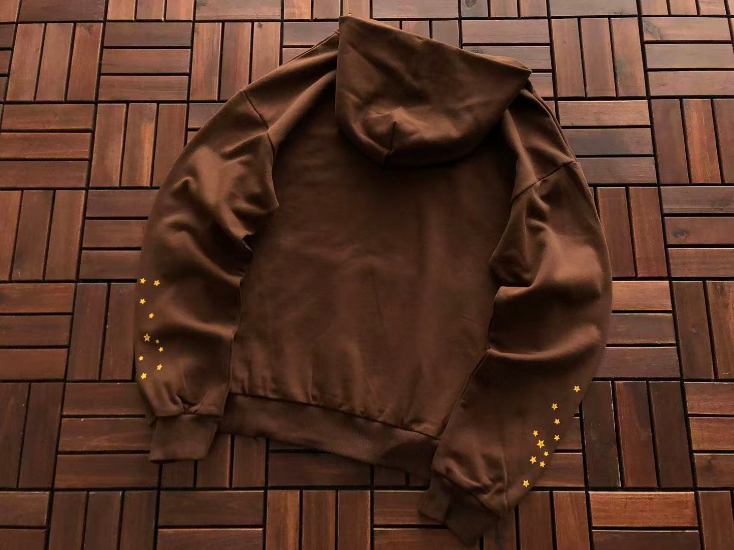 Brown and Pink Web Hoodie