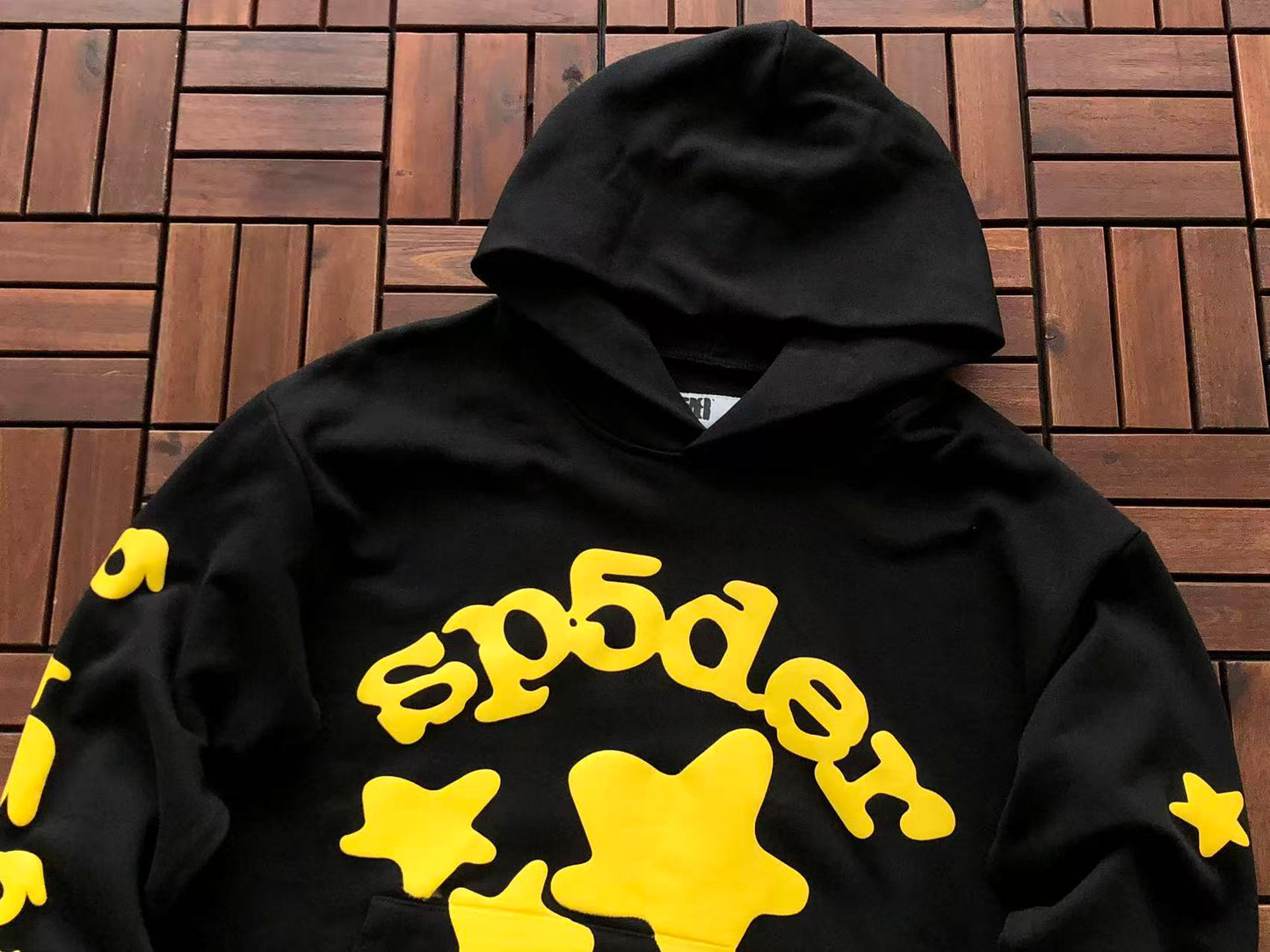 Black and Yellow Web Hoodie