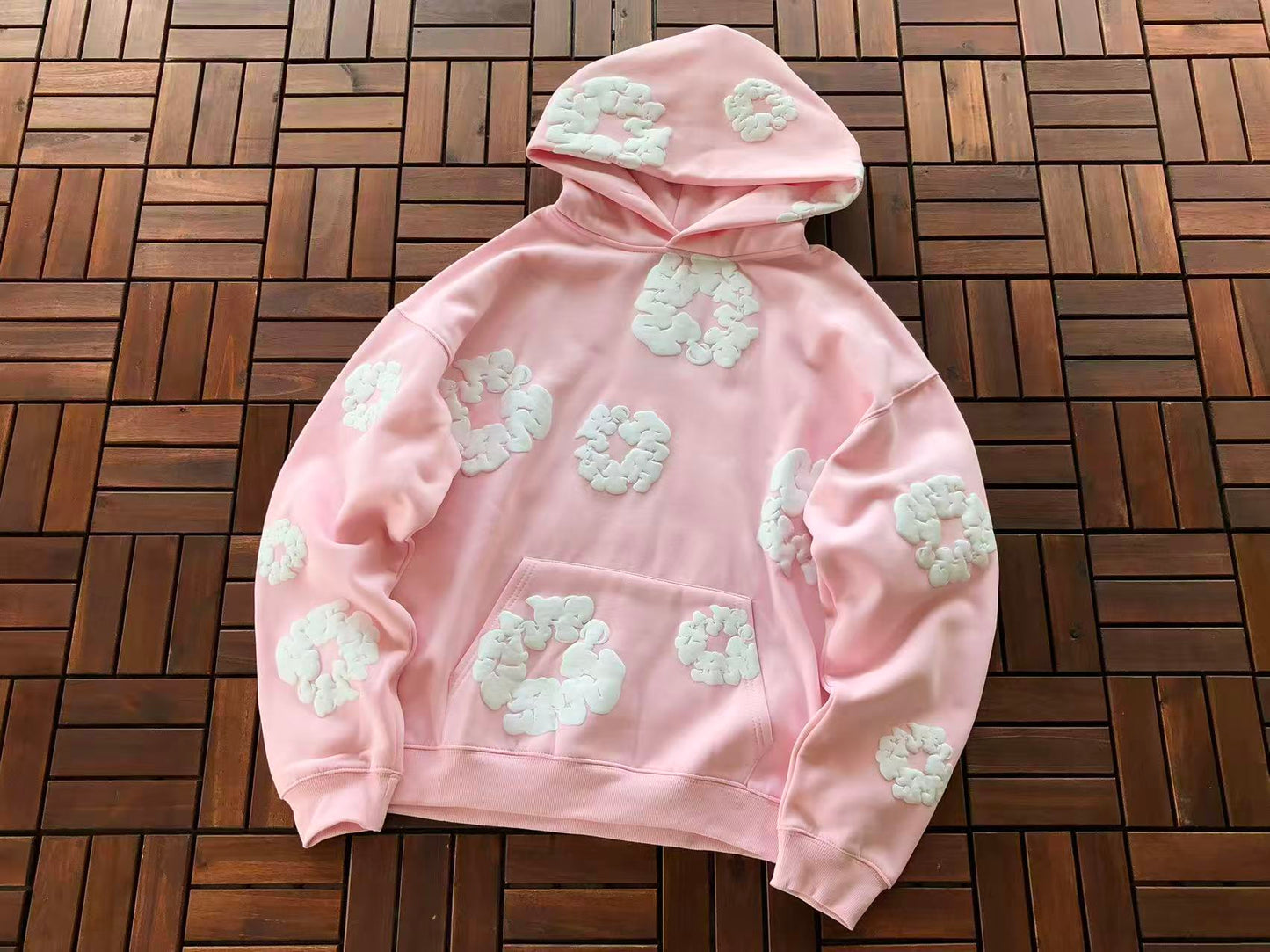 Pink Wreath Tear Hoodie