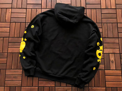 Black and Yellow Web Hoodie