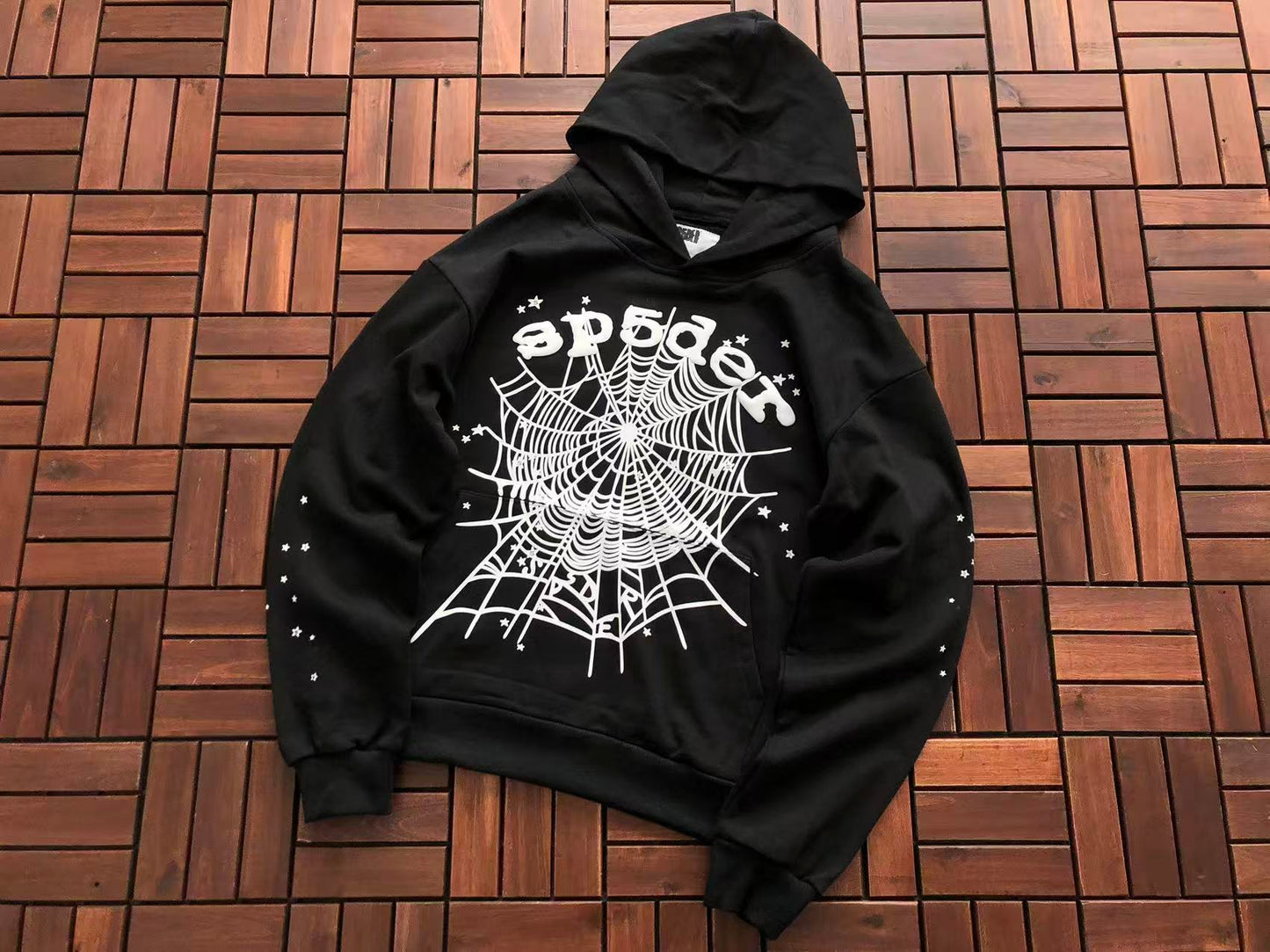 Black and White Web Hoodie