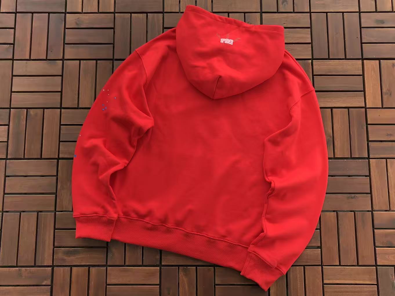 Red and Pink Web Hoodie