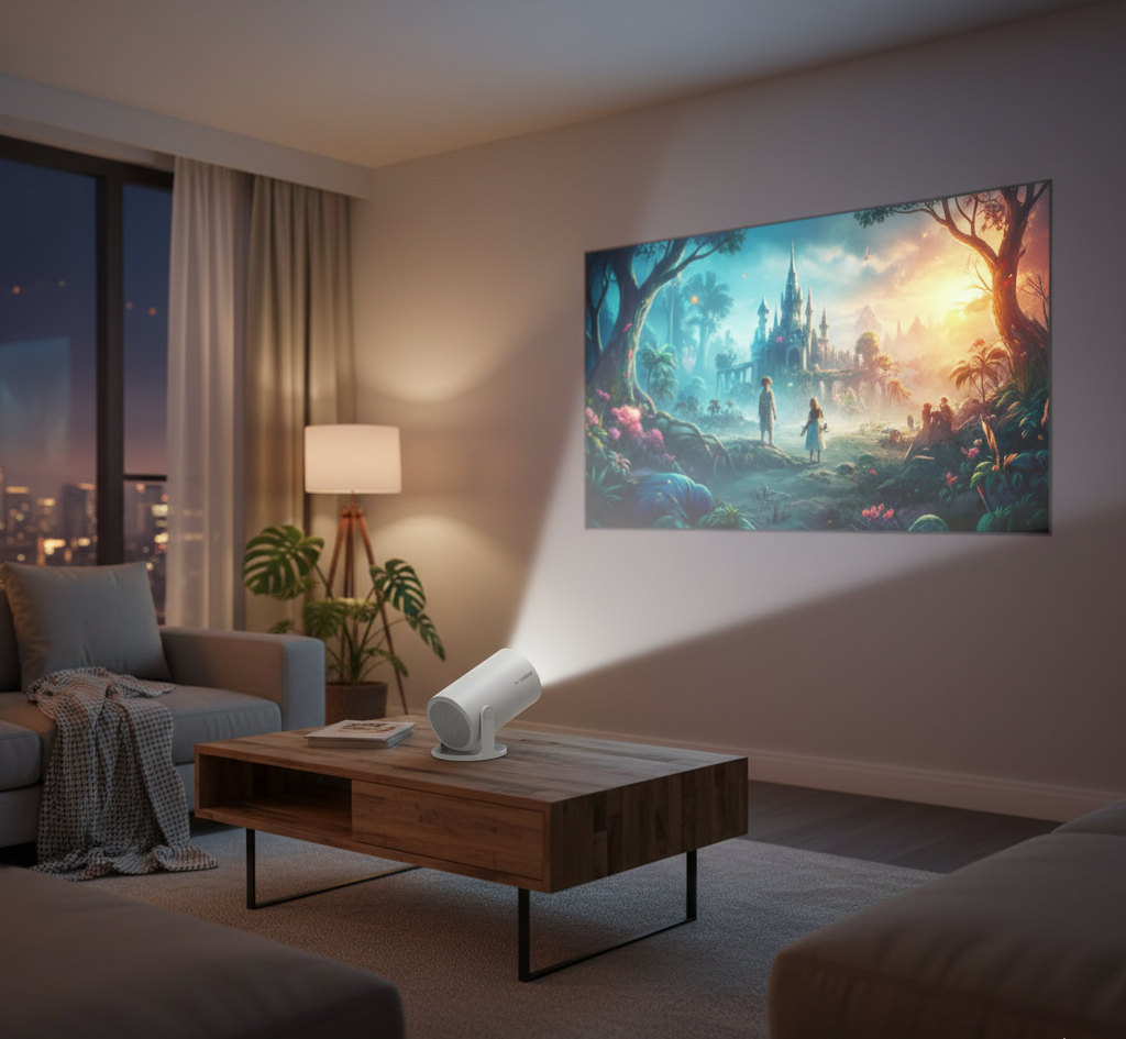 Velvére™ CineBeam – Portable Home Cinema Projector