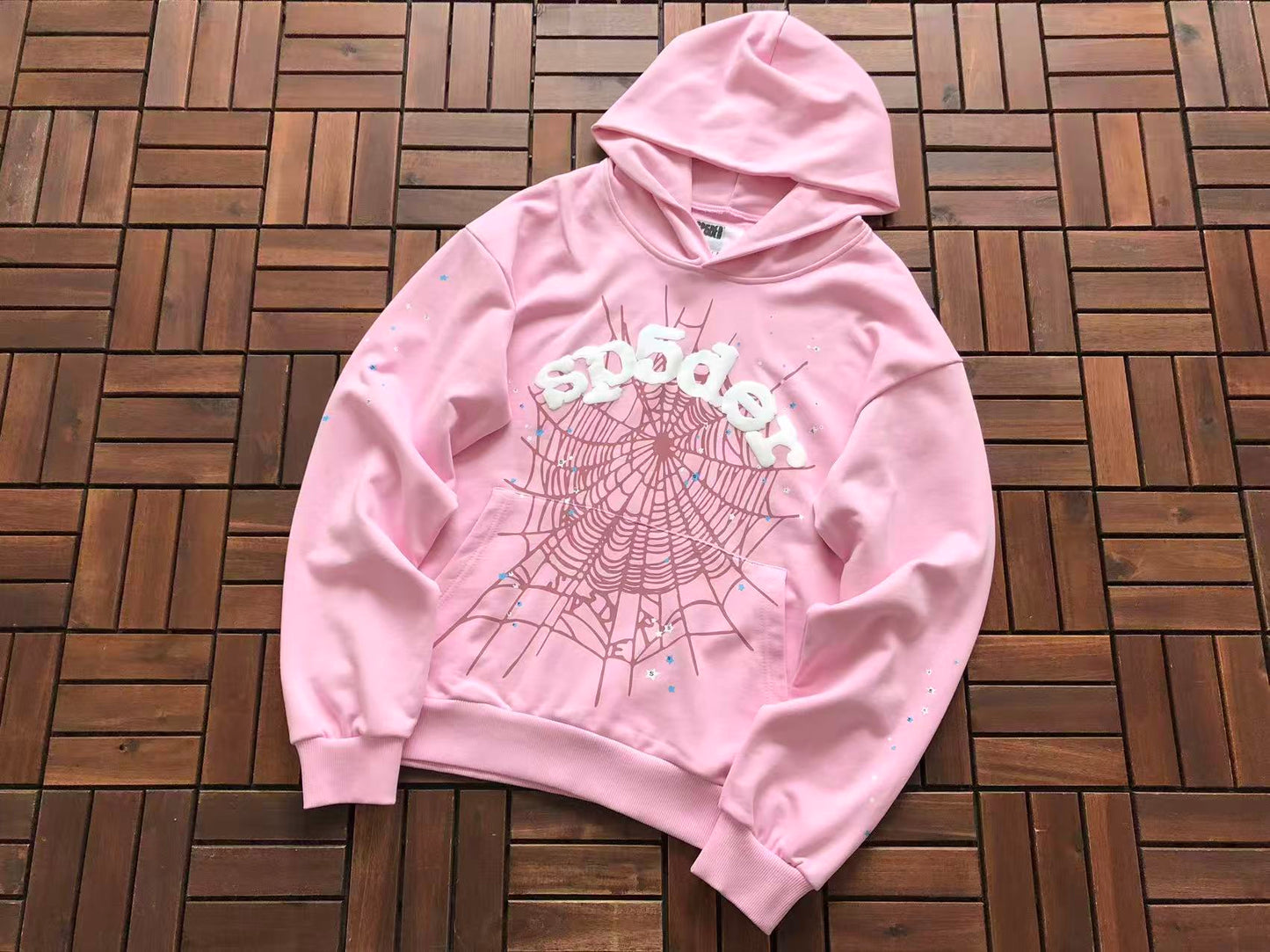 Bright Pink Web Hoodie