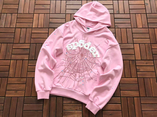 Bright Pink Web Hoodie