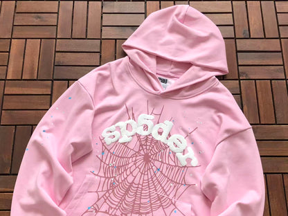Bright Pink Web Hoodie