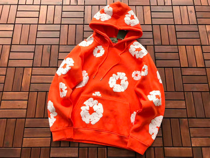 Orange Wreath Tear Hoodie