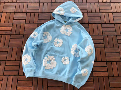 Light Blue Wreath Tear Hoodie
