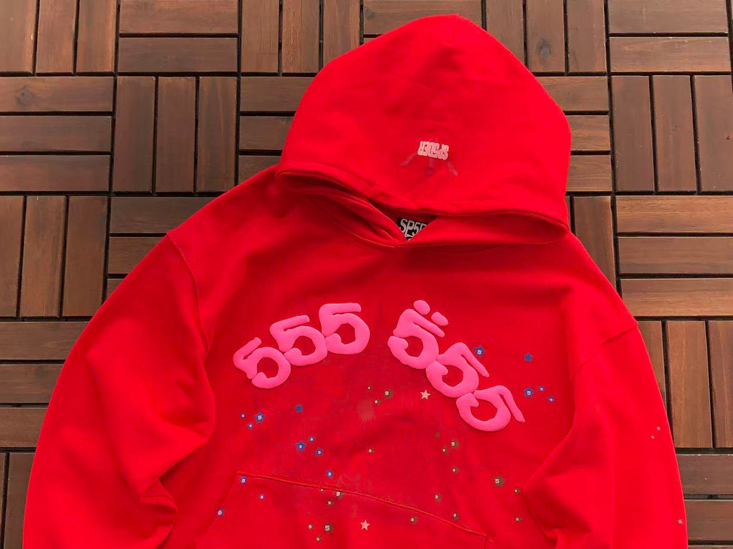 Red and Pink Web Hoodie